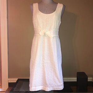 Carole Little Size 8, White Sleeveless Dress
